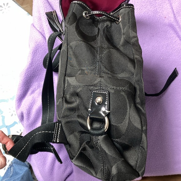 Coach Kyra Daisy Signature Backpack in Black - Picture 11 of 15